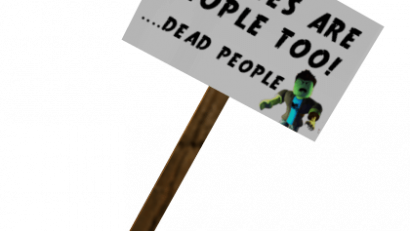 Zombie Protest Sign