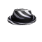 Black and White Striped Fedora