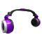 Powerful Purple Neon DJ Headphones