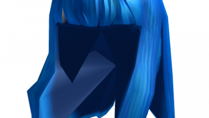Blue Hair with Bow