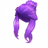 Image of Pulled Back Heavy Bun in Purple