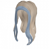 Image of Blonde Curls With Blue Streak