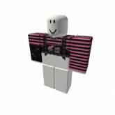 Image of pink and black striped vamp emo goth y2k cute