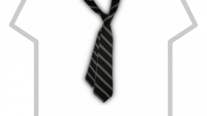 [1111] ✰ GYARUO Gyaru Black Striped Tie