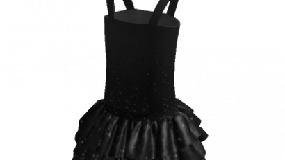 Black Sequin Ruffle Dress