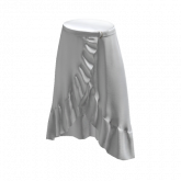 Image of Long Ruffle Skirt - White