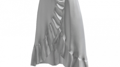 Long Ruffle Skirt – White