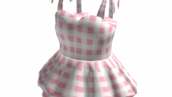 Pink Dress With Ribbon Straps