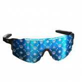 Image of blue designer tactical sunglasses