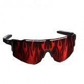 Image of flaming black tactical sunglasses
