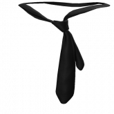 Image of Black Loose Neck Tie 1.0