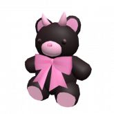 Image of Black & Pink Demon Teddy Bear