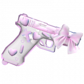 Image of ♡ Pink Kawaii Toy Gun w/ Bow ୨୧ (Front)