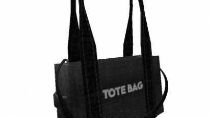 Modern Trendy Tote Bag in Black