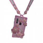 Image of Pink Flower & Stripes Phone Case