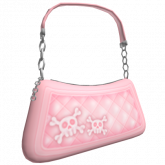 Image of Y2K Baby Pink Skull Shoulder Bag