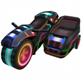 Image of Rainbow Disco Hyperbike with Sidecar