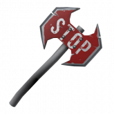 Image of Zombie STOPing Axe