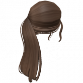 Image of Aesthetic Fluffy Ponytail In Brown