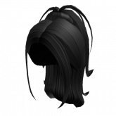 Image of Aesthetic Long Y2k Messy Ponytail (Black)