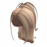 Image of Aesthetic Long Y2k Messy Ponytail (Blonde)