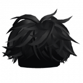 Image of Black Fluffy Middle Swept Hair