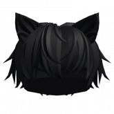 Image of Black Messy Cat Boy Hair