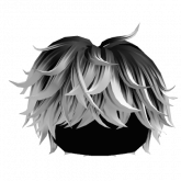Image of Black to White Fluffy Messy Cool Boy Hair