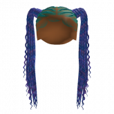 Image of Cornrow Pigtails [Teal Roots W/ Blue & Purple]