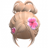 Image of ♡ tropical flower messy bun updo (blonde)
