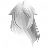 Image of Flowy Anime Hair (White)