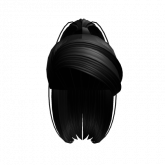 Image of Glamorous Ponytail in Black