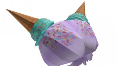 Ice Cream Cone Purple Hair