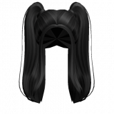 Image of Long Black High Set Pigtails