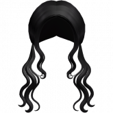 Image of Long Wavy Pigtails Hair in Black