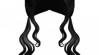 Long Wavy Pigtails Hair in Black