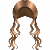 Image of Long Wavy Pigtails Hair in Caramel