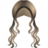 Image of Long Wavy Pigtails Hair in Ombre Blonde-Brown