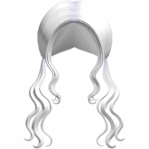 Image of Long Wavy Pigtails Hair in White