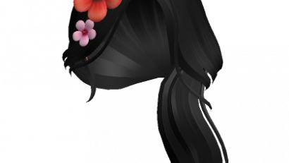Mermaid Summer Tropical Flower Hair (Black)