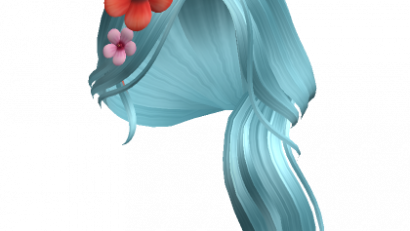 Mermaid Summer Tropical Flower Hair (Teal)