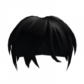 Image of Messy Popular Boy Hair in Black