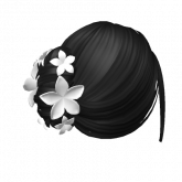 Image of Summer Pinned Hair w/ Flowers (Black)