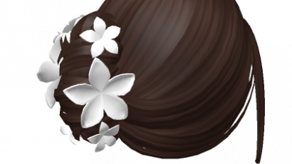 Summer Pinned Hair w/ Flowers (Brown)