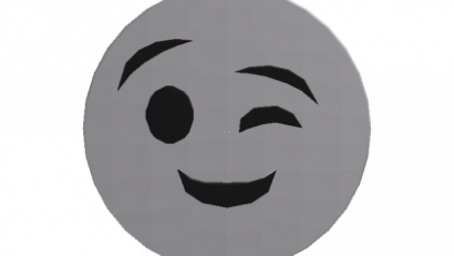 Recolorable Wink Emoji Head