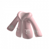 Image of Adorable Cat Paw Oversized Hoodie in Pink & White