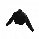 Image of Black Cropped Zip Jacket