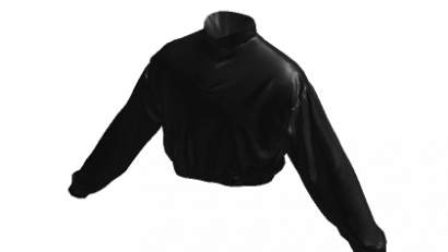 Black Cropped Zip Jacket