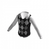 Image of Black Sweater Vest with sleeves