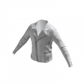 Image of Collared Leather Jacket - White